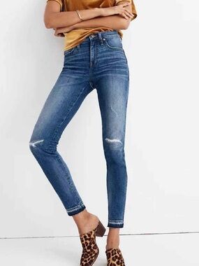 Madewell Medium Blue High-Rise Skinny Jeans